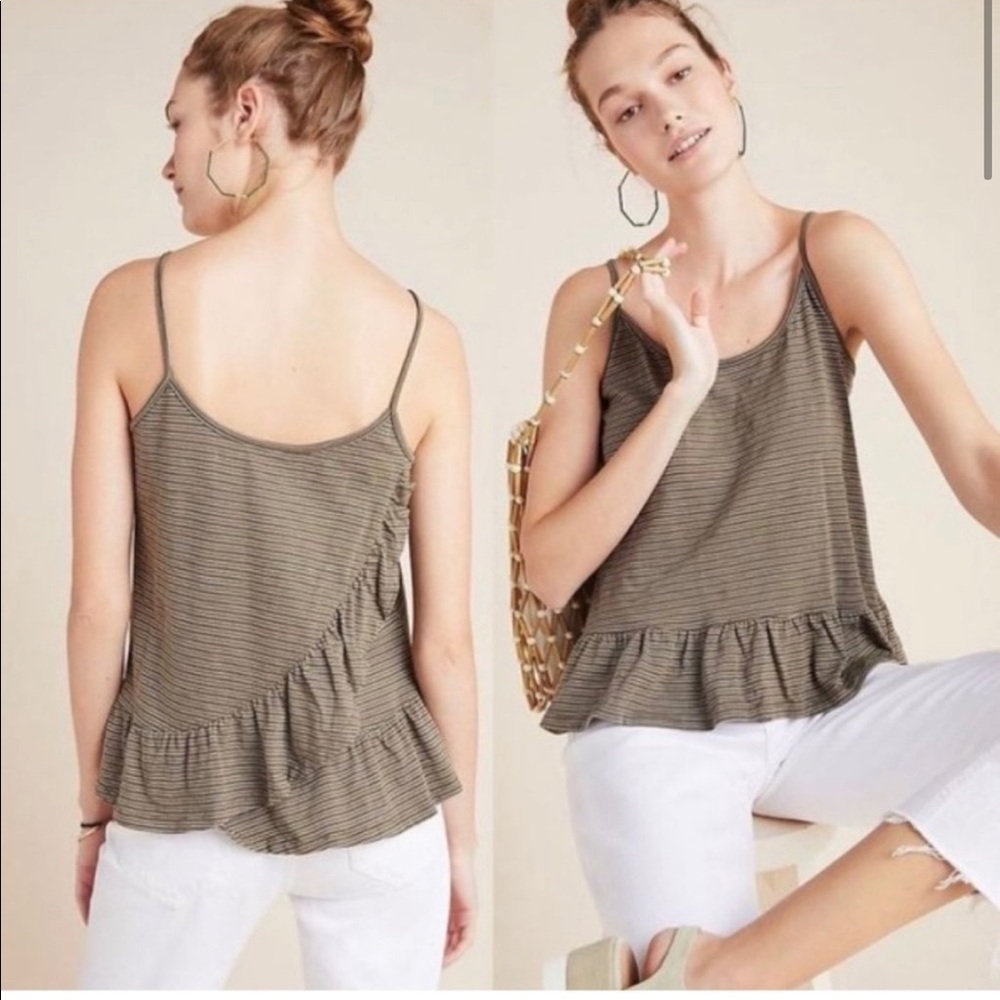✨ Anthropologie Morena Peplum Tank Sz L